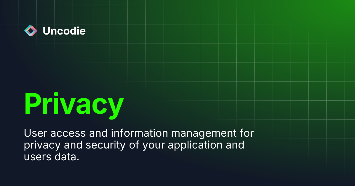 Privacy | Uncodie